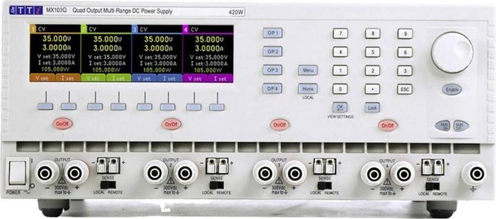 Image du produit Aim TTi MX103Q-S2 Alimentation de laboratoire, réglable 0 - 35 V/DC 0 - 6A 420W RS-232, USB, LAN Nombre de