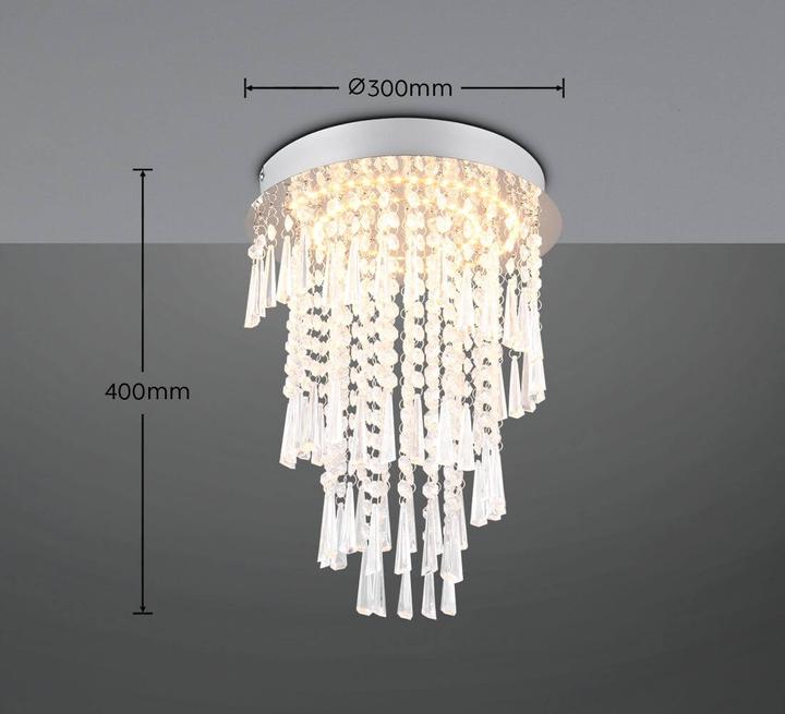 Produktbild Reality Pomp LED Deckenleuchte 18W ⌀30cm dimmbar Chrom CCT einstellbare Lichtfarbe Nachtlicht (2400 lm)