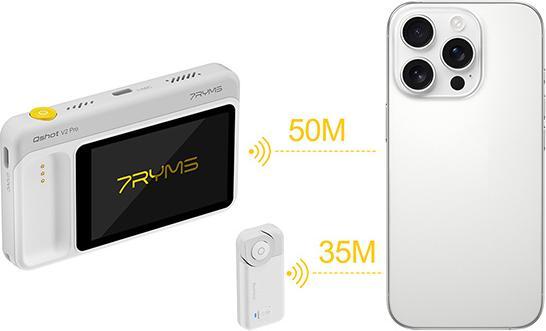 Actual product image 7Ryms Qshot V2 PRO Wireless Phone Monitor Screen White