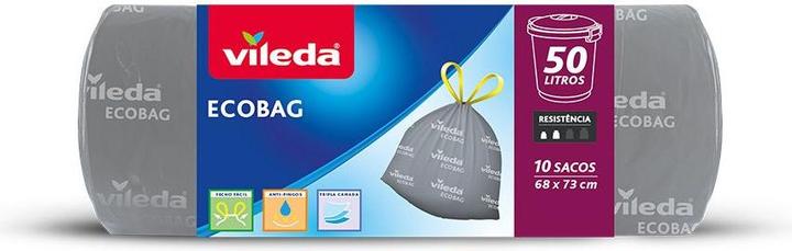 Produktbild Vileda Müllbeutel SUPER+ 50,0 l grau, 10 St. (10x, 50 l)