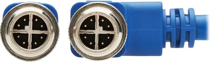 Produktbild Eaton M12 X-Code Cat6a 10G F/UTP CMR-LP Shielded Ethernet Cable Right-Angle M/M IP68 PoE B (UTP, CAT6a, 5 m)