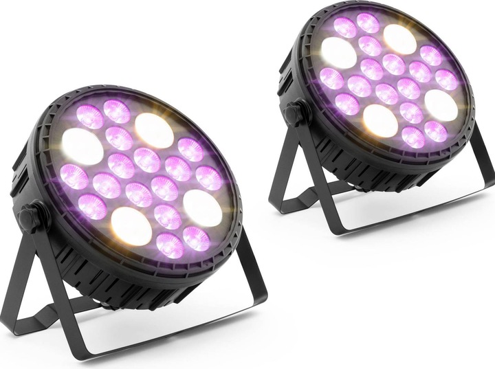 Produktbild Singercon 2 PAR-Scheinwerfer Disco-Licht Partylicht Partybeleuchtung RGBW 16 LED 120 W (120 W, LED)