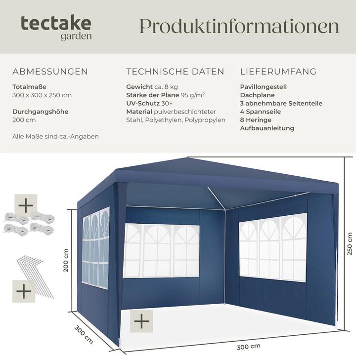 Actual product image tectake Barinas (300 cm, 300 cm)