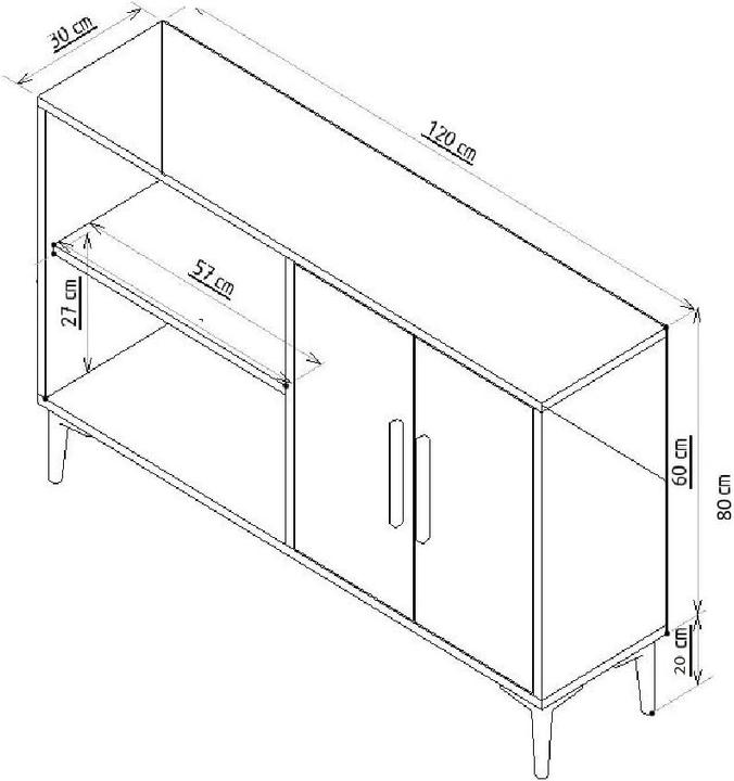 Produktbild Hanah Home Ahart (120 x 30 x 80 cm)