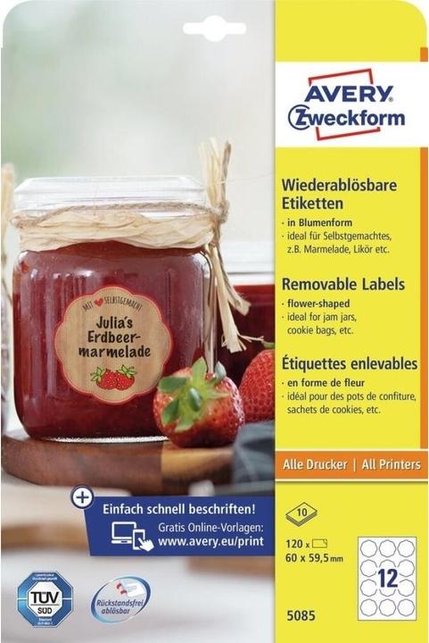 Produktbild Avery Runde Etik.60x59,5mm