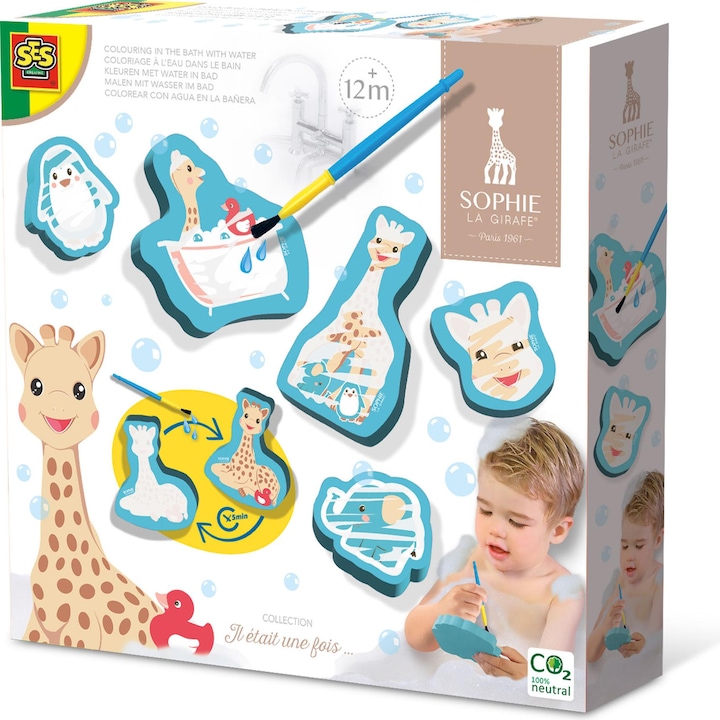 Actual product image Ses Sophie La Giraffe Dyeing with water in the bath