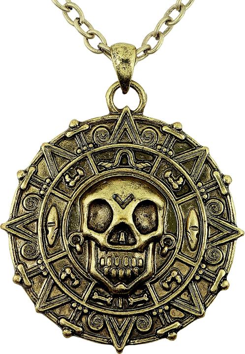 Widmann Piraten Halskette mit Totenkopf Kompass