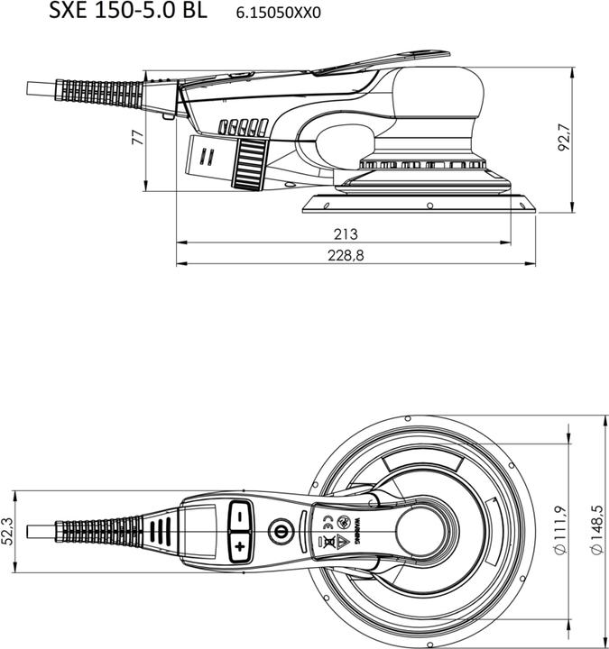 Produktbild Metabo SXE 150-5.0 BL CH (Exzenterschleifer, 350 W)