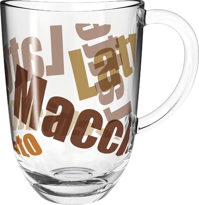 Image du produit Leonardo Latte Macchiato-Glas Napoli mit Text 3.8 dl, Transparent (380 ml, 6 x)