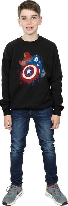Image du produit - Sweat CAPTAIN AMERICA CIVIL WAR PAINTED VS IRON MAN - Garçon (140, 146)
