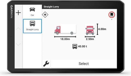 Produktbild Garmin Dezl LGV820, EU MT-D Truck/LKW Navigation (8")