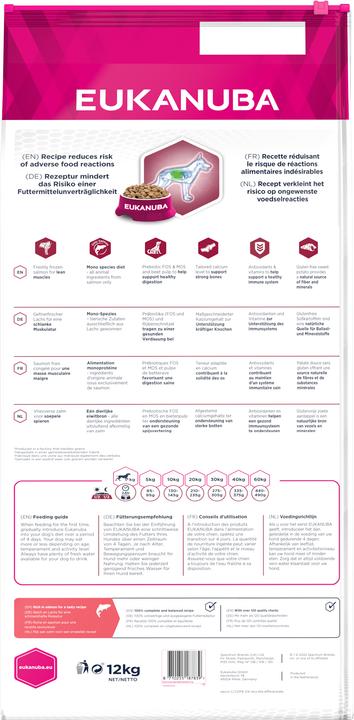 Actual product image Eukanuba Daily Care Adult Monoprotein Salmon (Senior, Adult, 1 pcs., 12000 g)