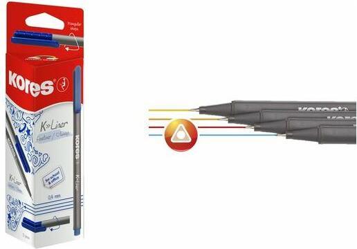 Image du produit Kores Fineliner "K-Liner", épaisseur de trait : 0,4 mm, noir (Grey, Noir, 12x)