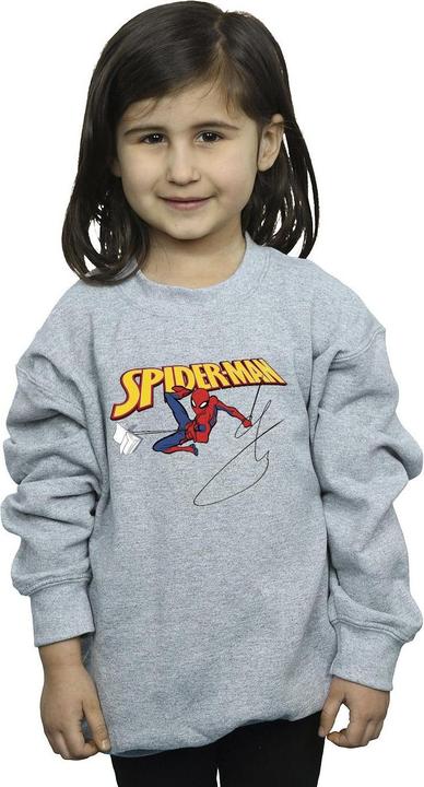 Actual product image Girls Spider-Man With A Book Sweatshirt (140, 146)