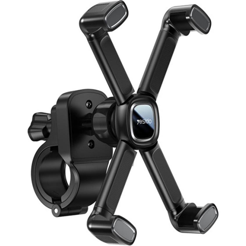 Yesido - Bike Holder (C191) - for Bicycle/Motocycle, Multi-Angle Adjustment, 4.5-6.8" - Black, Supporto per smartphone, Nero