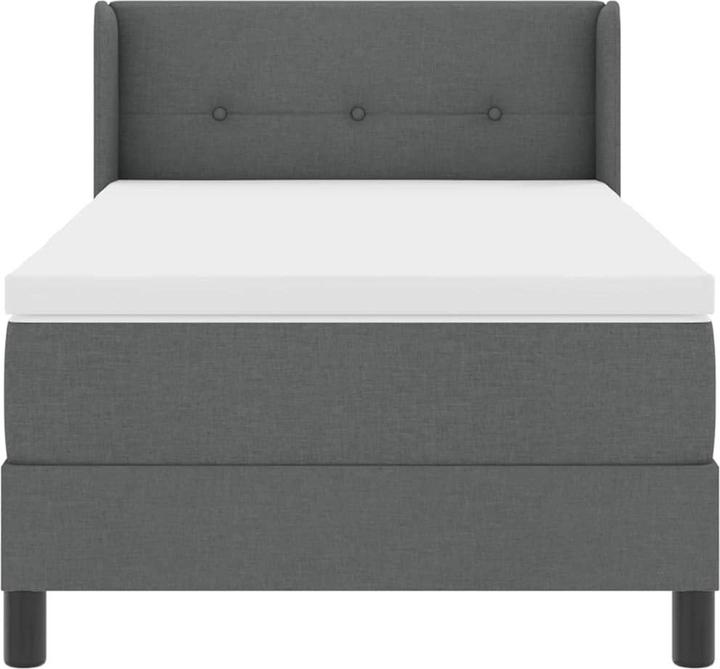 Produktbild VidaXL Boxspringbett mit Matratze Dunkelgrau 80x200 cm Stoff (80 x 200 cm)
