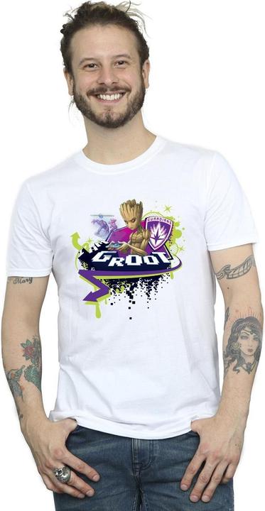 Actual product image Mens Guardians Of The Galaxy Groot Gaming Holo T-Shirt (M)