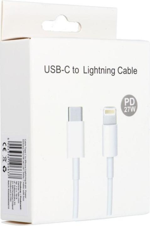 Actual product image OEM Cable Cable Type C to Lightning PD 3A 27W C291 BOX 1 m white (1 m, 27 W)