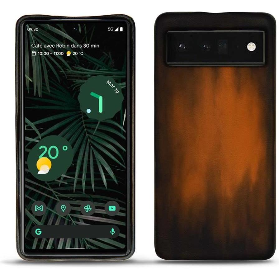 Noreve Lederschutzhülle (Google Pixel 6 Pro), Smartphone Hülle, Braun