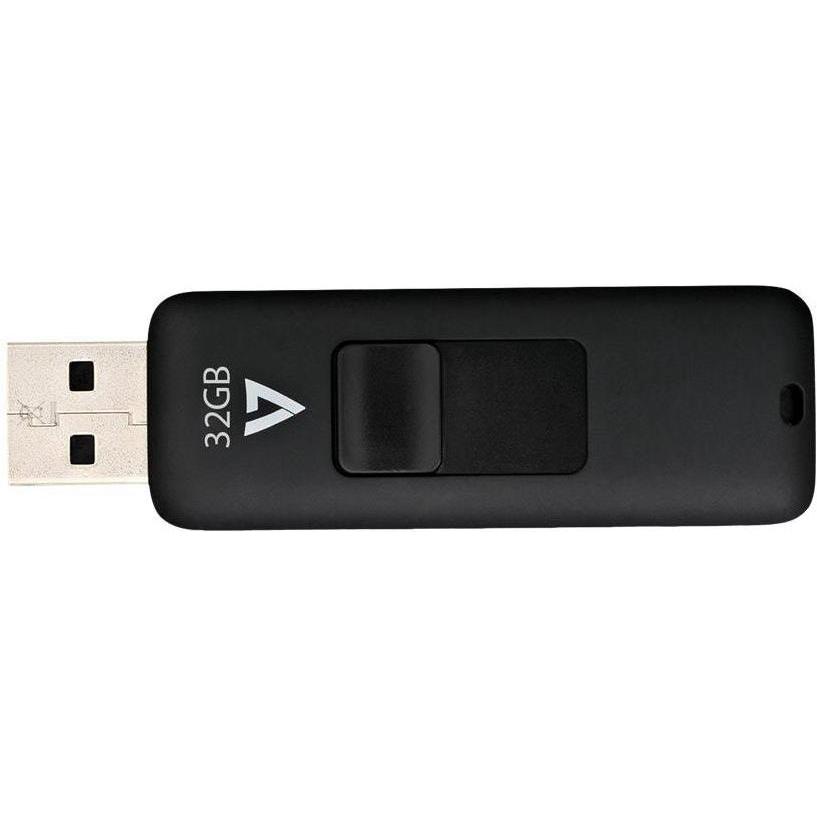 Thumbnail - V7 Slide-In (32 GB, USB-A, USB 2.0), USB Stick, Schwarz
