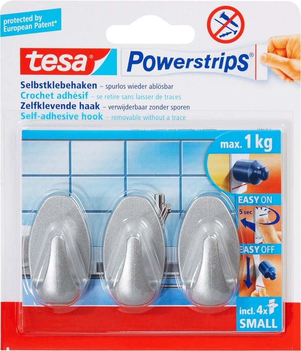 Produktbild tesa Powerstrips Haken SMALL oval