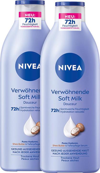 Immagine prodotto NIVEA Verwöhnende Soft Milk DUO (Latte corpo, 800 ml)