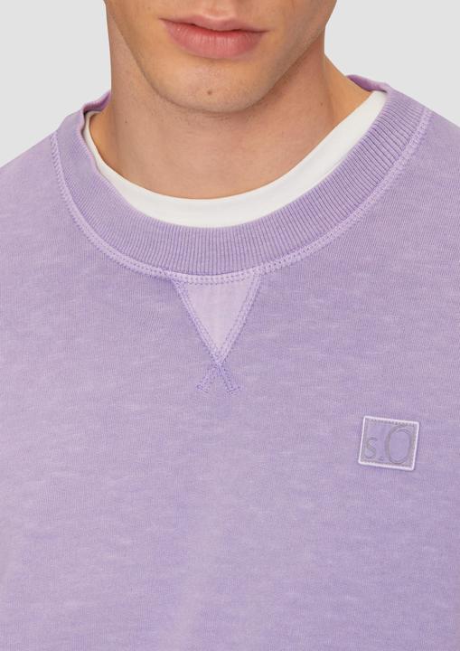 Produktbild s.Oliver Sweatshirt Sweatshirt mit Garment Dye und Logo-Detail (M)