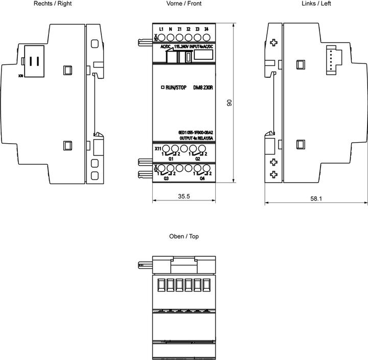Produktbild Siemens Expansion Module LOGO!8 DM8 230R 4DI/4DO