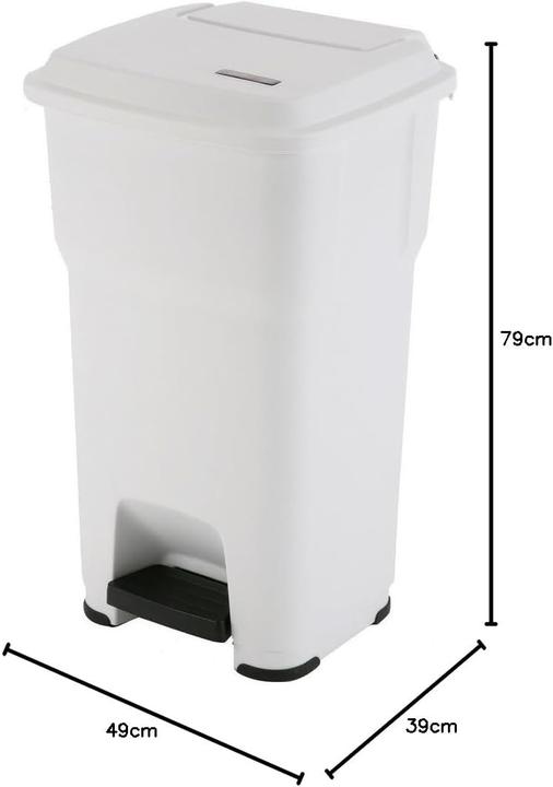 Actual product image Vileda Pedal bin Hera - 60 L pedal bin, white with HACCP recommendations for touch-free use (60 l)