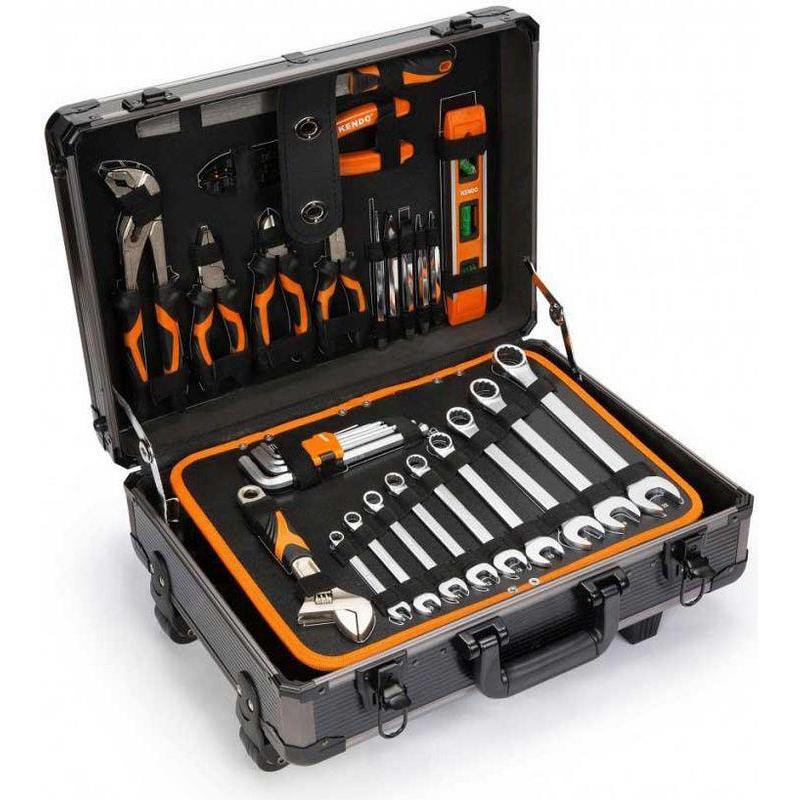 Thumbnail - Kendo, Werkzeugkoffer, Werkzeugtrolley 161-teilig (161 Teile)