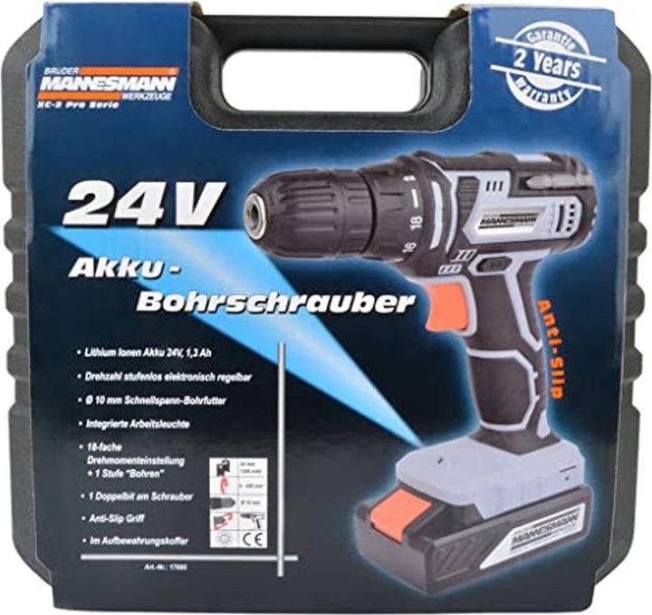 Image du produit Mannesmann Perceuse-visseuse sans fil 24V