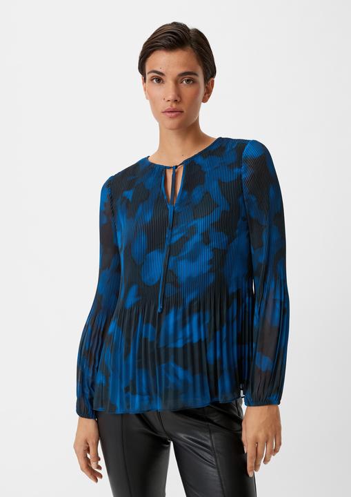 Produktbild Comma Bluse Chiffonbluse mit Plisseefalten (34)