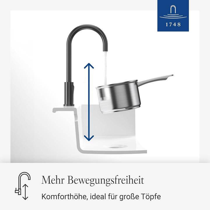 Actual product image Villeroy & Boch Umbrella kitchen tap, stainless steel