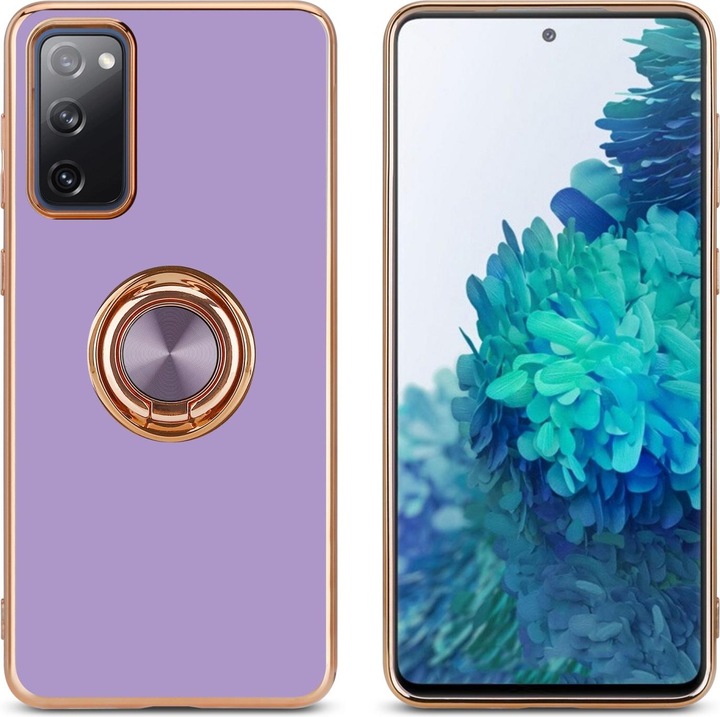 Actual product image Cadorabo Case for Samsung Galaxy S20 FE in TPU with camera protection and ring LM089 Style (Samsung Galaxy S20 FE)