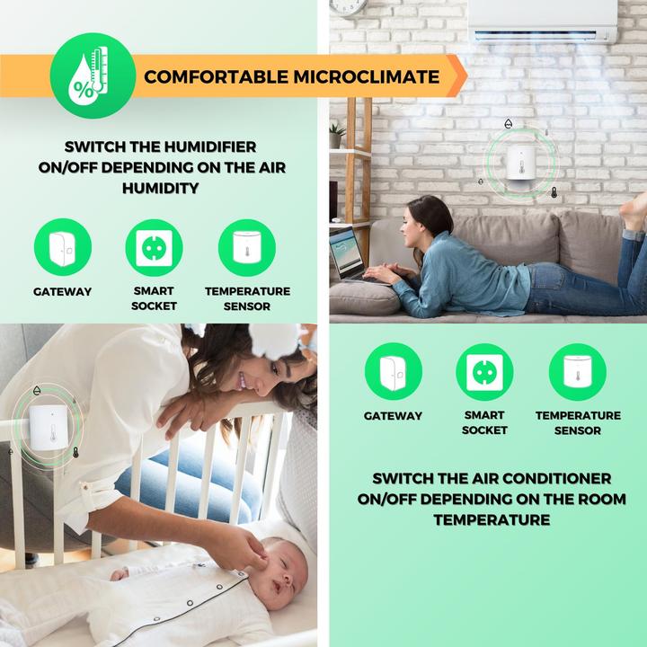 Actual product image Nous Smart Humidity & Temperature Sensor E5 ZigBee