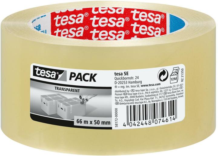 tesa Standard-Packband 66 M x 48 mm, Klar (48 mm)