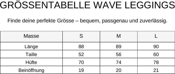 Nährwerte und Zutaten Scrnch Wave Leggings Navy Blue (S)