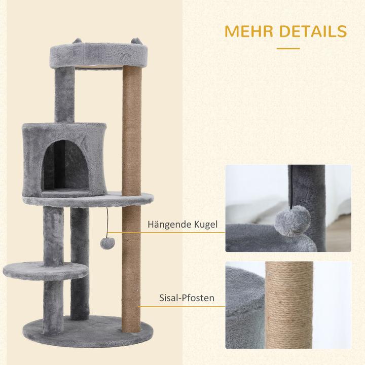 Actual product image PawHut Cat tree (104 cm, Light grey)