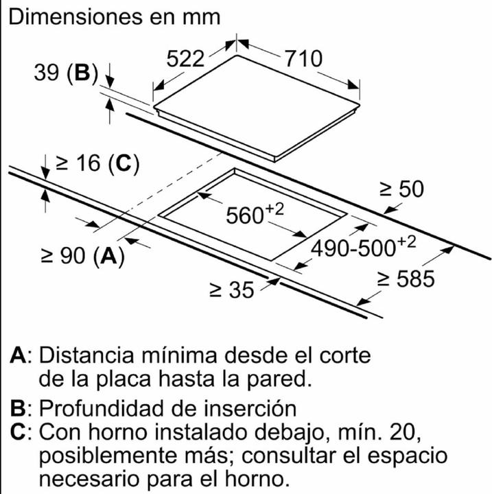 Produktbild Bosch Hausgeräte PKD731FP8E (71 cm, Glaskeramik Kochfeld)
