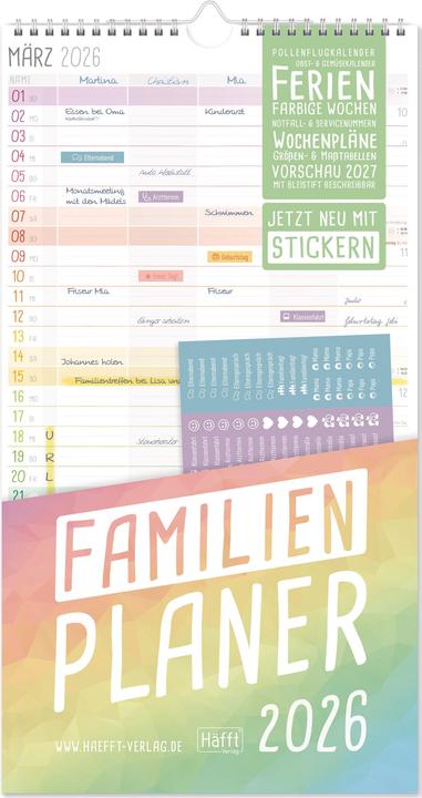 Familienplaner 2026 Rainbow