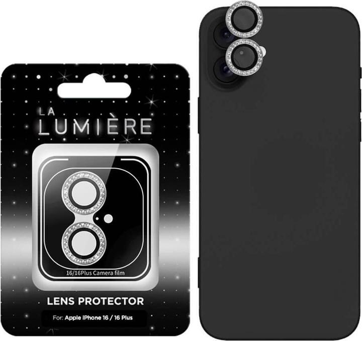 Immagine prodotto La Lumière Lenti protettive in vetro per macchine fotografiche argento La Lumiere Diamond Lens Protector Silver (1 Pezzo/i, Apple iPhone 16 Plus, Apple iPhone 16)