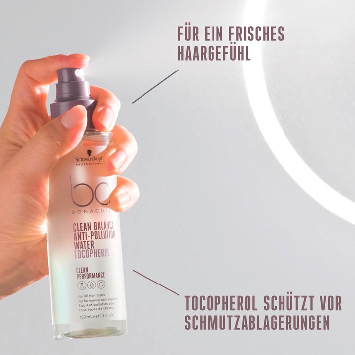 Produktbild Schwarzkopf BC Clean Balance - Anti-Pollution Water (150 ml, Flüssiges Shampoo)
