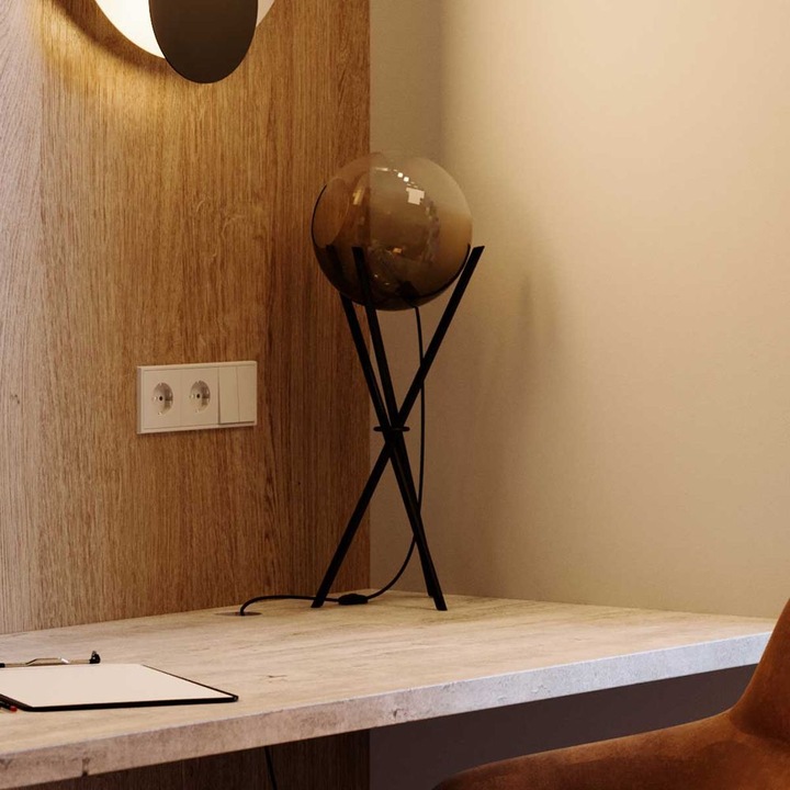 Produktbild s.luce Orb Glas-Tischlampe Dreibein 20cm (E27)