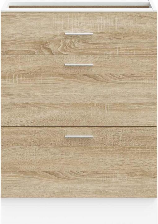 Produktbild vidaXL Küchenunterschrank Sonoma-Eiche Holzwerkstoff Spülenunterschrank (60 x 46 x 81.50 cm)