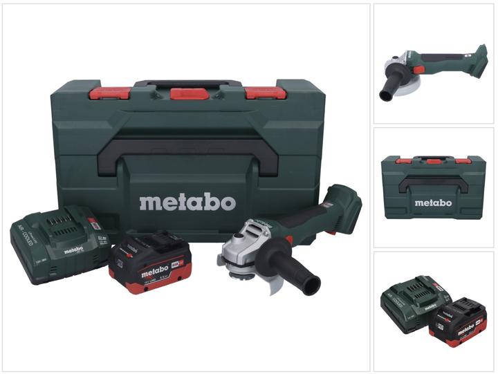 Actual product image Metabo W 18 L BL 9-125 Battery angle grinder 18 V 125 mm Brushless + 1x battery 5.5 Ah + charger + m (125 mm)