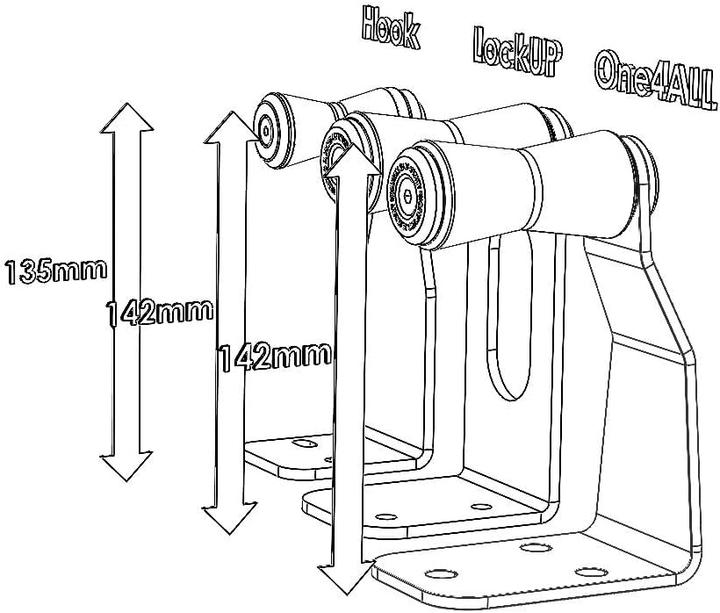 Image du produit Mighty Engineering Fahrrad Wandhalterung Vertikal für Rennrad & MTB