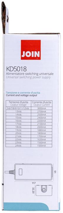 Actual product image Alpha Elettronica Table power supply 36 W, 5 - 24 V DC, 3 A universal