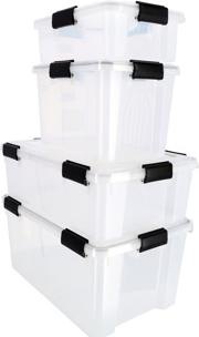 Produktbild Iris Water Proof Aufbewahrungsbox 30,0 l transparent, schwarz 29,0 x 39,0 x 19,1 cm (30 l)