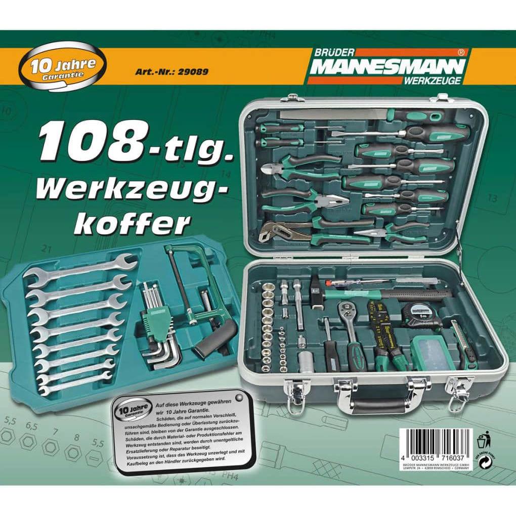 Thumbnail - Mannesmann, Werkzeugkoffer, M29089 (108 Teile)
