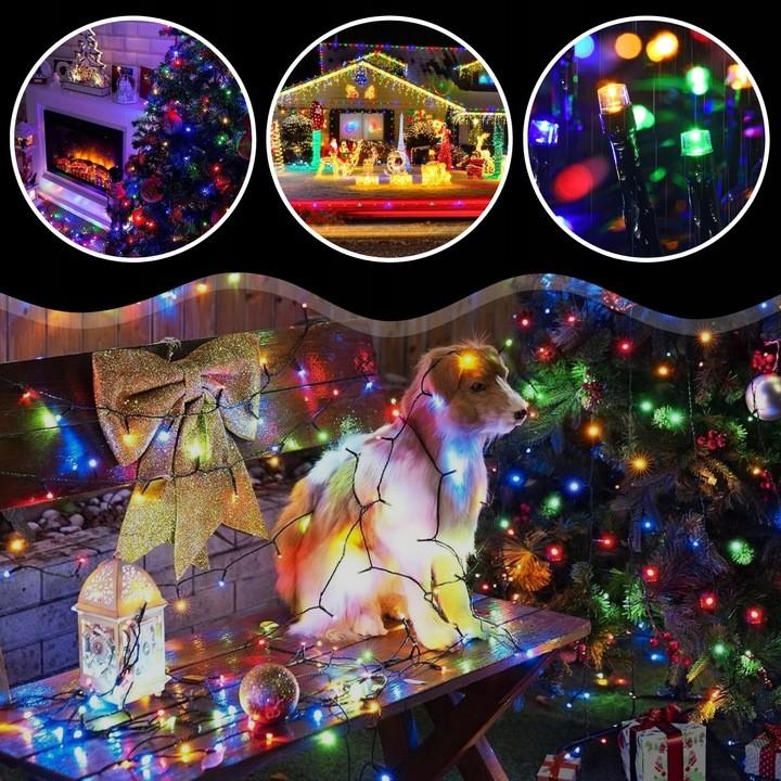 Actual product image Extralink Weihnachtslichter Kette 100led Dekorativ Multifarbig Mit Batterie 10,5m (10.50 m)